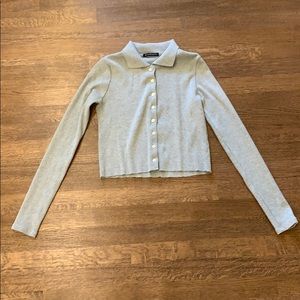 Grey collared button up from Brandy Melville